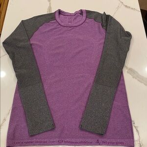 lululemon athletica Purple and Gray Long Sleeve Tee